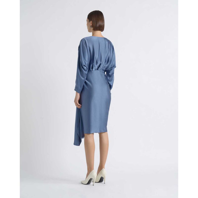 Cue Satin Drape Mini Dress image number 1